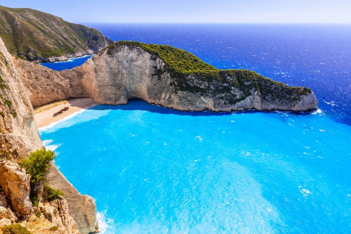 Beautiful Navagio Beach (Shipwreck beach) on Zakynthos Island, Greece shutterstock_310952513-2 x2000