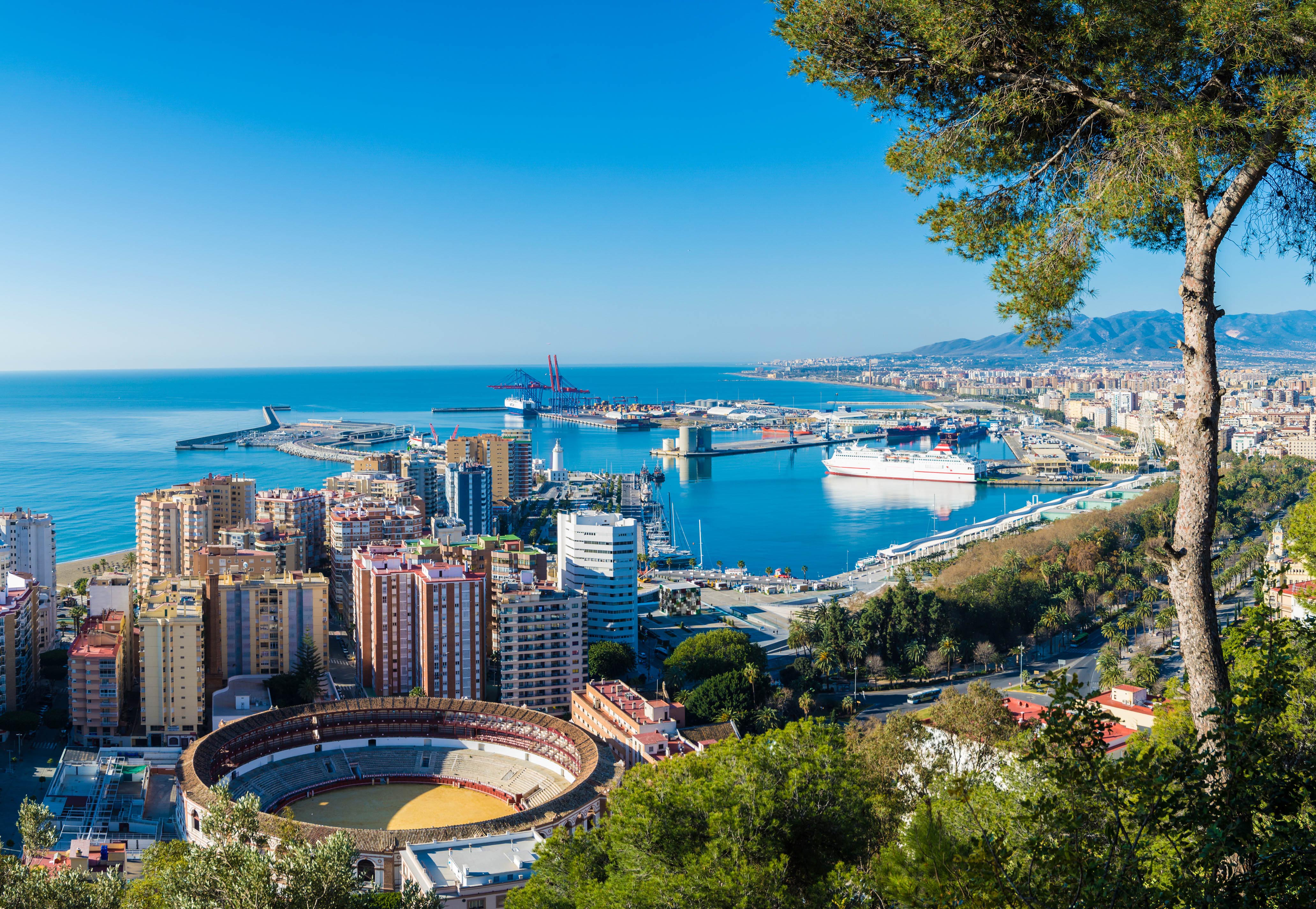 Vista aérea de la ciudad de Málaga. © holidayguru