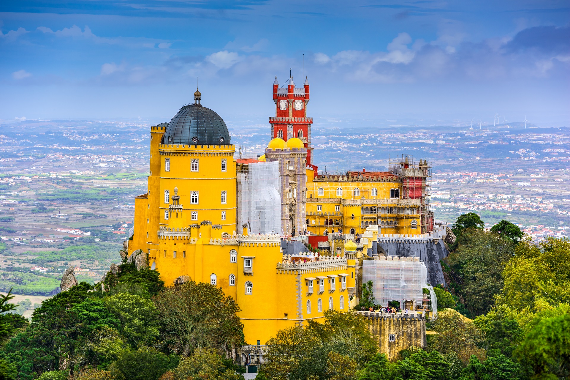 Palacio Nacional da Pena en Sintra paisaje