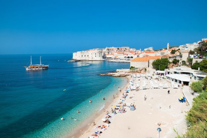 Panoramic view on the beautiful beach in Dubrovnik, Croatia shutterstock_70328647