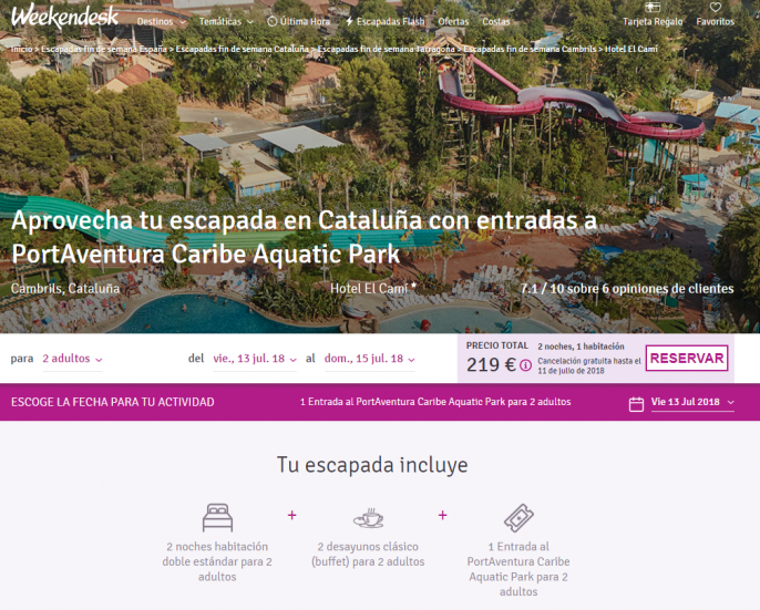 cambrils + portaventura caribe aquatic park