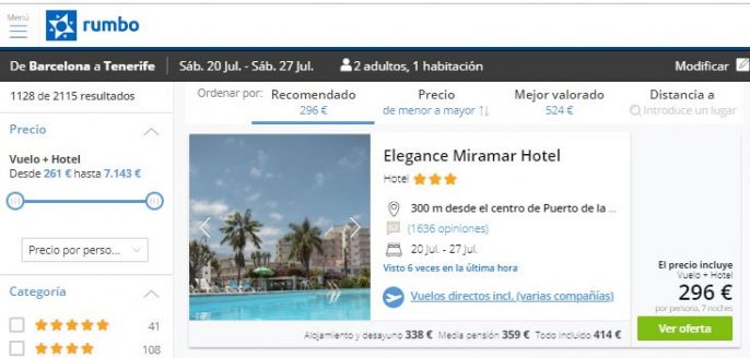 todo incluido en tenerife