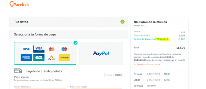 Descuento Parclick