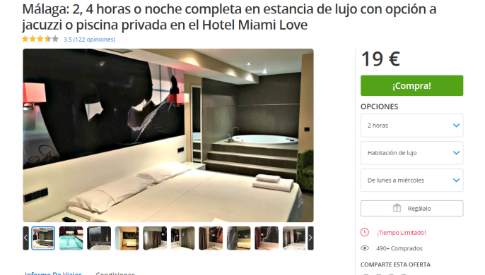 Hotel por horas en Málaga
