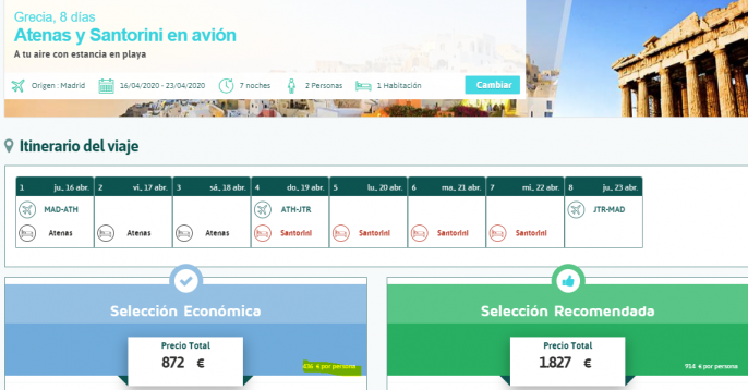 circuito Atenas y Santorini