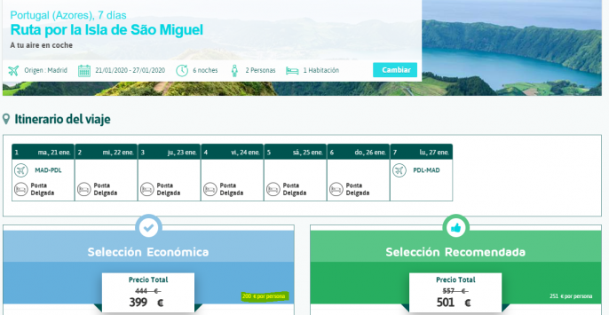 vacaciones en las azores