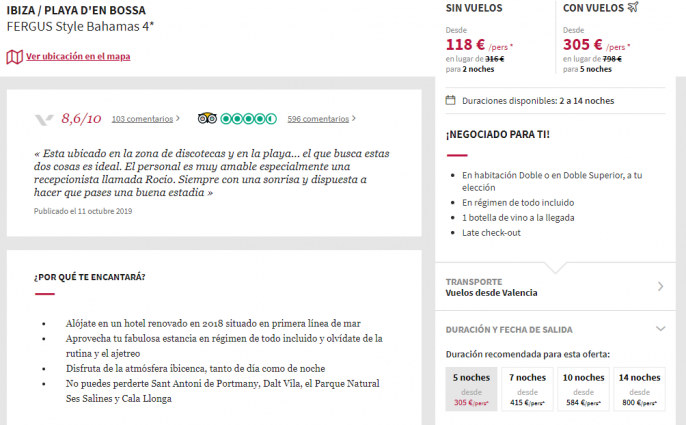 todo incluido en Ibiza